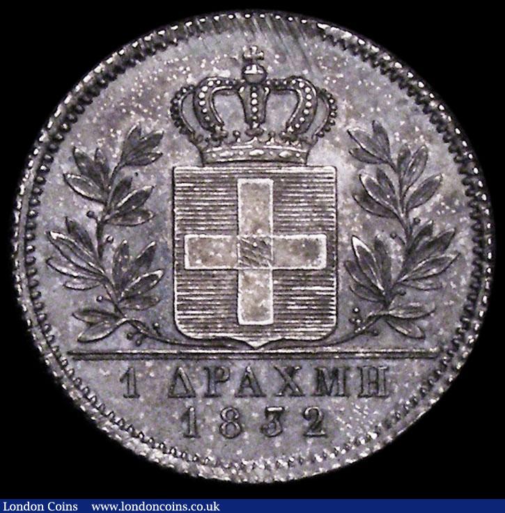 London Coins : A163 : Lot 2104 : Greece Drachma 1832 KM#15 UNC or very near so the obverse with some small scratches, retaining origi...