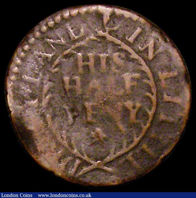 London Coins : A163 : Lot 25 : Halfpenny 17th Century London - Drury Lane, William Patteshall, undated, Dickinson 878 Fine