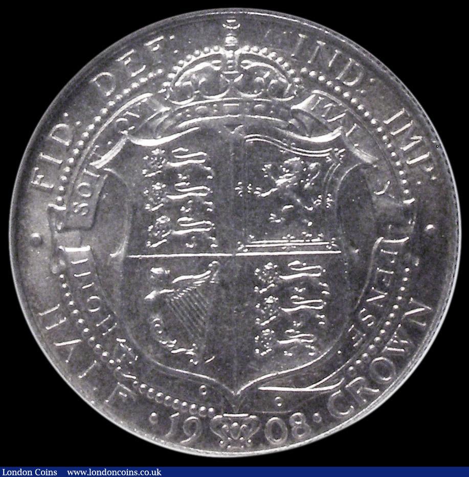 London Coins : A163 : Lot 671 : Halfcrown 1908 ESC 753, Bull 3574 UNC and lustrous in an NGC holder and graded NGC MS64, Ex-Cheshire...