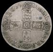 London Coins : A163 : Lot 801 : Shilling 1702 Plain below bust, plain in angles ESC 1128, Bull 1385 Nearer VF than Fine, nicely tone...
