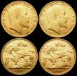 London Coins : A163 : Lot 1738 : Half Sovereigns a 3-coin set 1902 Marsh 505 Good Fine/Fine, 1903 Marsh 506 NVF, 1904 Reverse B, B.P....
