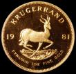 London Coins : A163 : Lot 2148 : South Africa Krugerrand 1981 Proof KM#73 nFDC retaining much original mint brilliance, in a South Af...