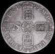 London Coins : A163 : Lot 387 : Crown 1696 OCTAVO ESC 89, Bull 995 Good Fine or slightly better, bold and with good eye appeal for t...
