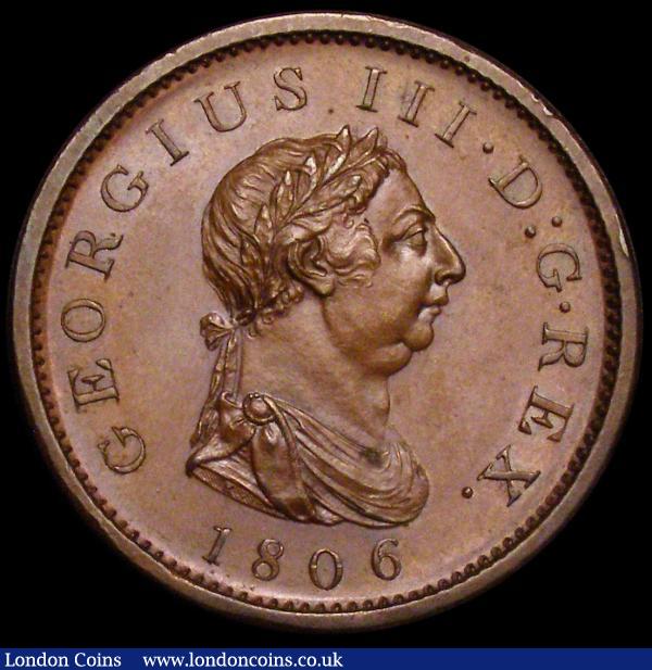 Penny 1806 Incuse Curl Peck 1342 GEF : English Coins : Auction 164 : Lot 1227