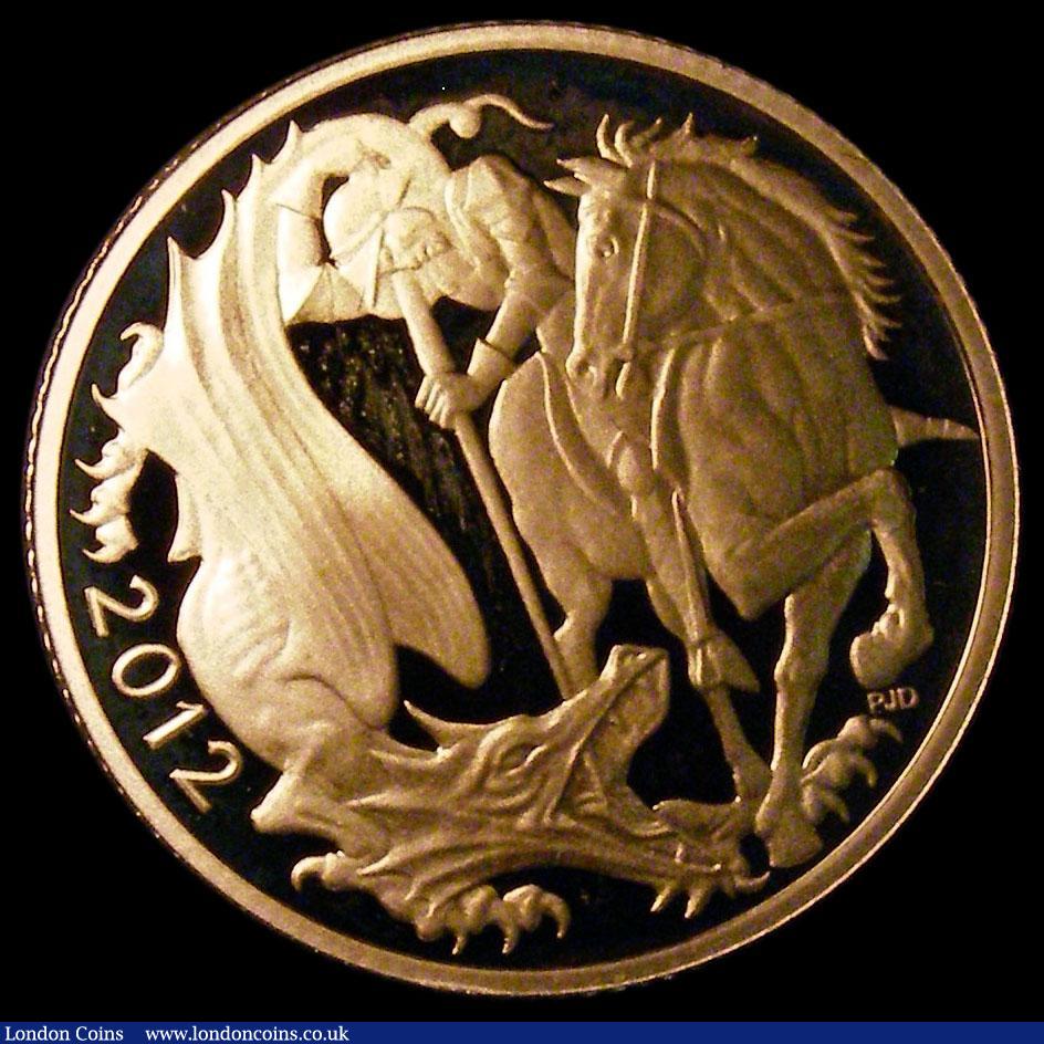 London Coins : A164 : Lot 167 : Sovereign 2012 Proof S.SC8 nFDC with some handling marks, retaining much original mint brilliance, i...