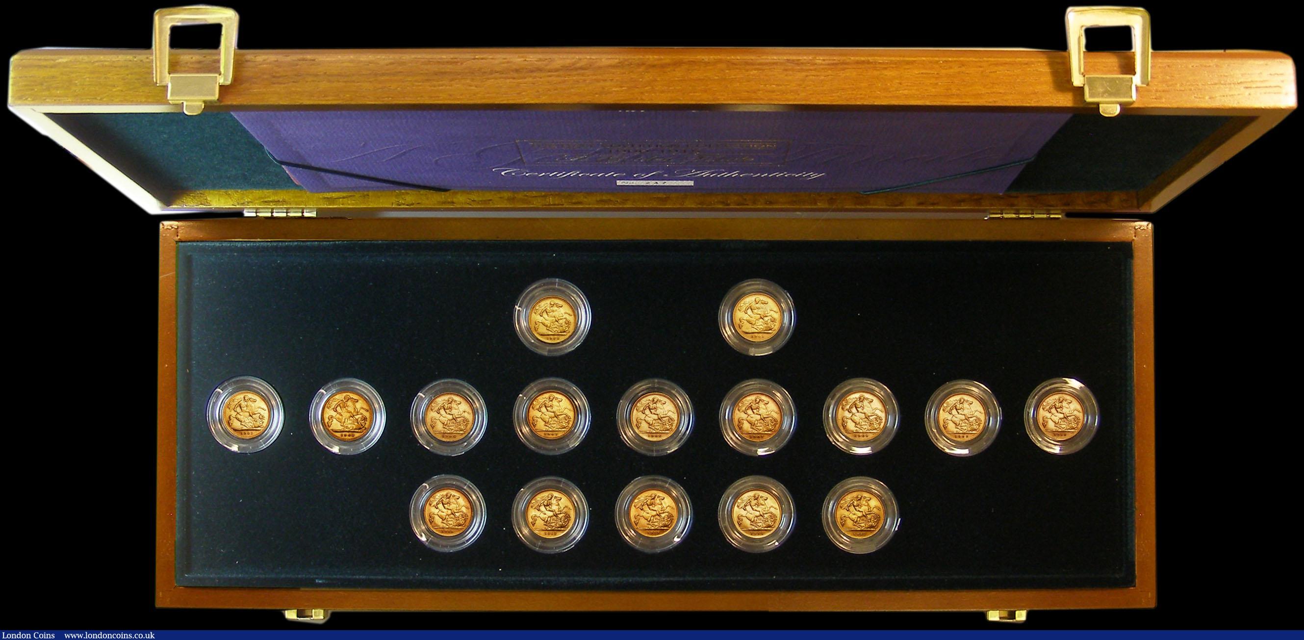 London Coins : A164 : Lot 185 : The Half Sovereign Collection 1900-1915 a 16-coin set comprising 1900 Marsh 495 NVF/VF, 1901 Marsh 4...