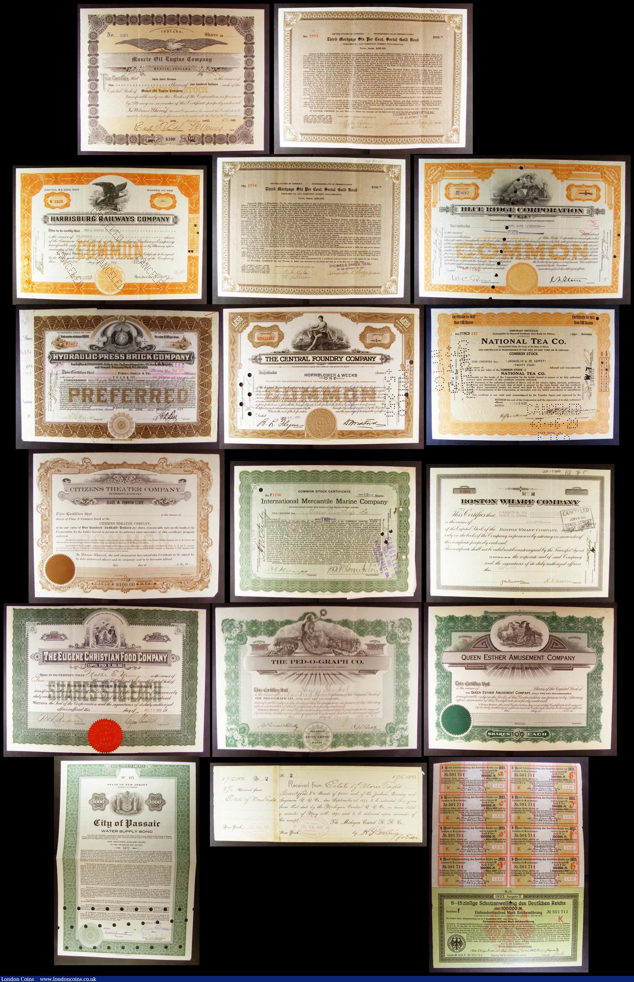 London Coins : A164 : Lot 23 : USA and World a wide ranging group (34) includes an American Express receipt Wells, Fargo and Butter...