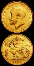 London Coins : A164 : Lot 1104 : Half Sovereigns (2) 1925SA Marsh 542 VF/Near VF, 1926SA Marsh 543 NEF/GVF