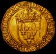 London Coins : A164 : Lot 369 : France Ecu d'Or au soleil Francis I undated (1515-1547) Crowned F's in alternate angles, F...