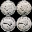 London Coins : A164 : Lot 470 : New Zealand Florins (3) 1933 KM#4 GEF, 1937 KM#10.1 GEF, 1942 KM#10.1 EF with a small dig in the rev...