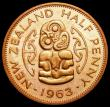 London Coins : A164 : Lot 473 : New Zealand Halfpenny 1963 VIP Proof/Proof of record KM#23.2 UNC/nFDC with some contact marks, light...