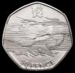 London Coins : A164 : Lot 67 : Fifty Pence 2011 Aquatic S.4962A the swimmer with the waves over the face, only very few examples kn...