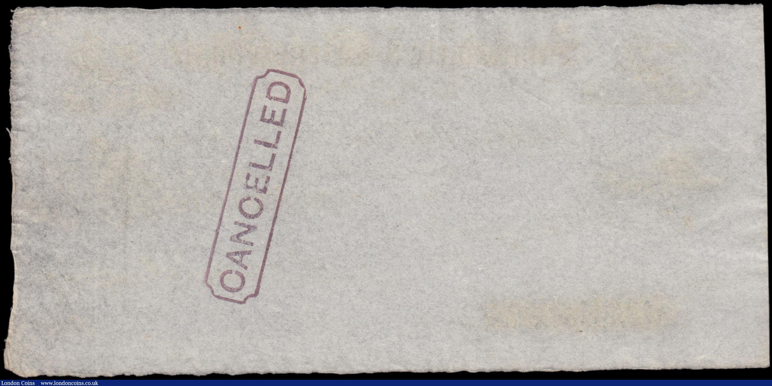 London Coins : A165 : Lot 152 : Swaledale & Wensleydale Banking Company, Yorkshire unissued Ten Pounds 1860's For the Direc...