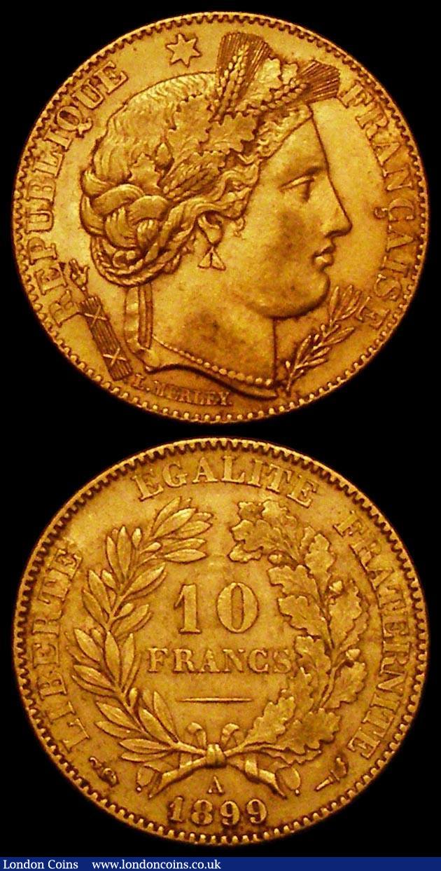 London Coins : A165 : Lot 2148 : France 10 Francs Gold (2) 1896A KM#830 NEF, 1889A KM#830 NEF