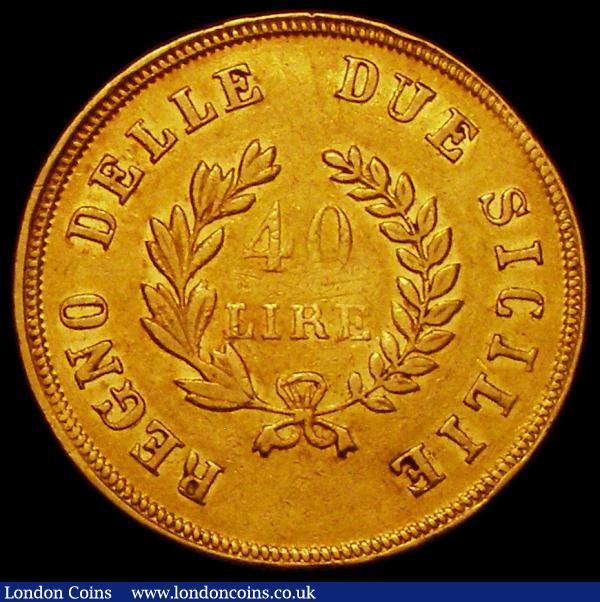 Italian States - Naples 40 Lire Gold 1813 KM#266 Good Fine, a scarce one-year type, lists at $950 Fine in the Krause catalogue : World Coins : Auction 165 : Lot 2213