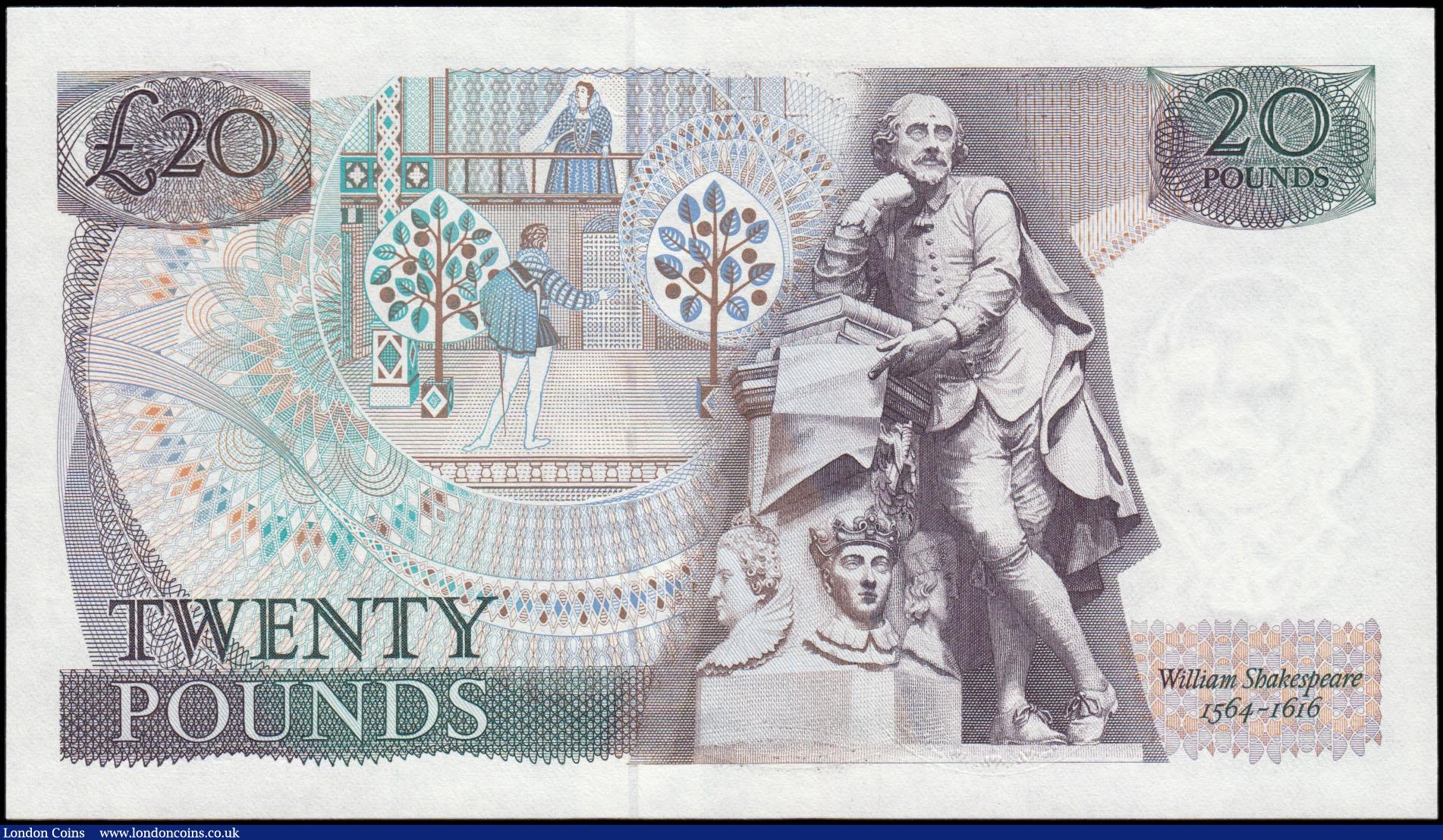 London Coins : A165 : Lot 227 : Twenty Pounds Gill B355 issued 1988 prefix 03T 292491 (mid-run note) UNC