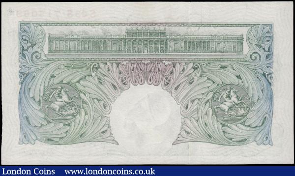 One Pound Green Peppiatt B261 Threaded Fourth Period Replecment issue 1948 series S03S 715068 minor error with slightly uneven edge at lower right UNC and Rare and Unusual : English Banknotes : Auction 165 : Lot 351