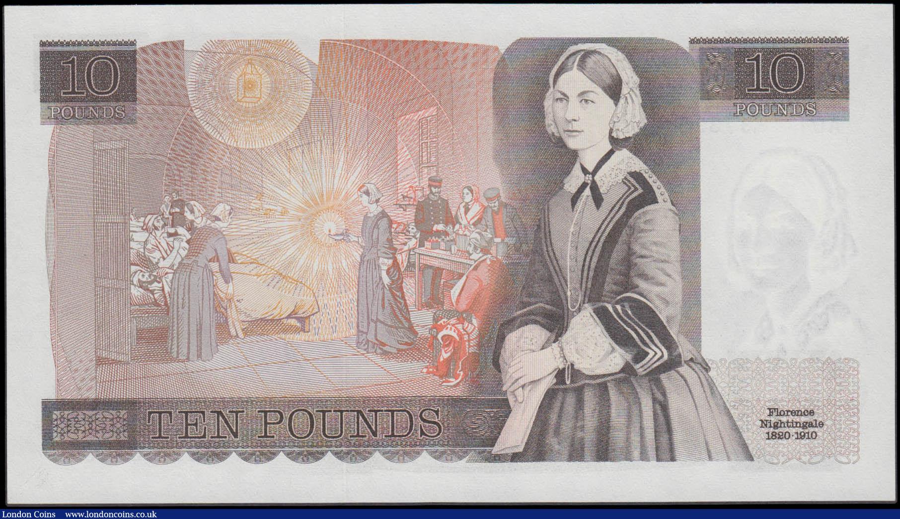 London Coins : A165 : Lot 555 : Ten pounds Page B330 issued 1975 first run prefix A01, UNC