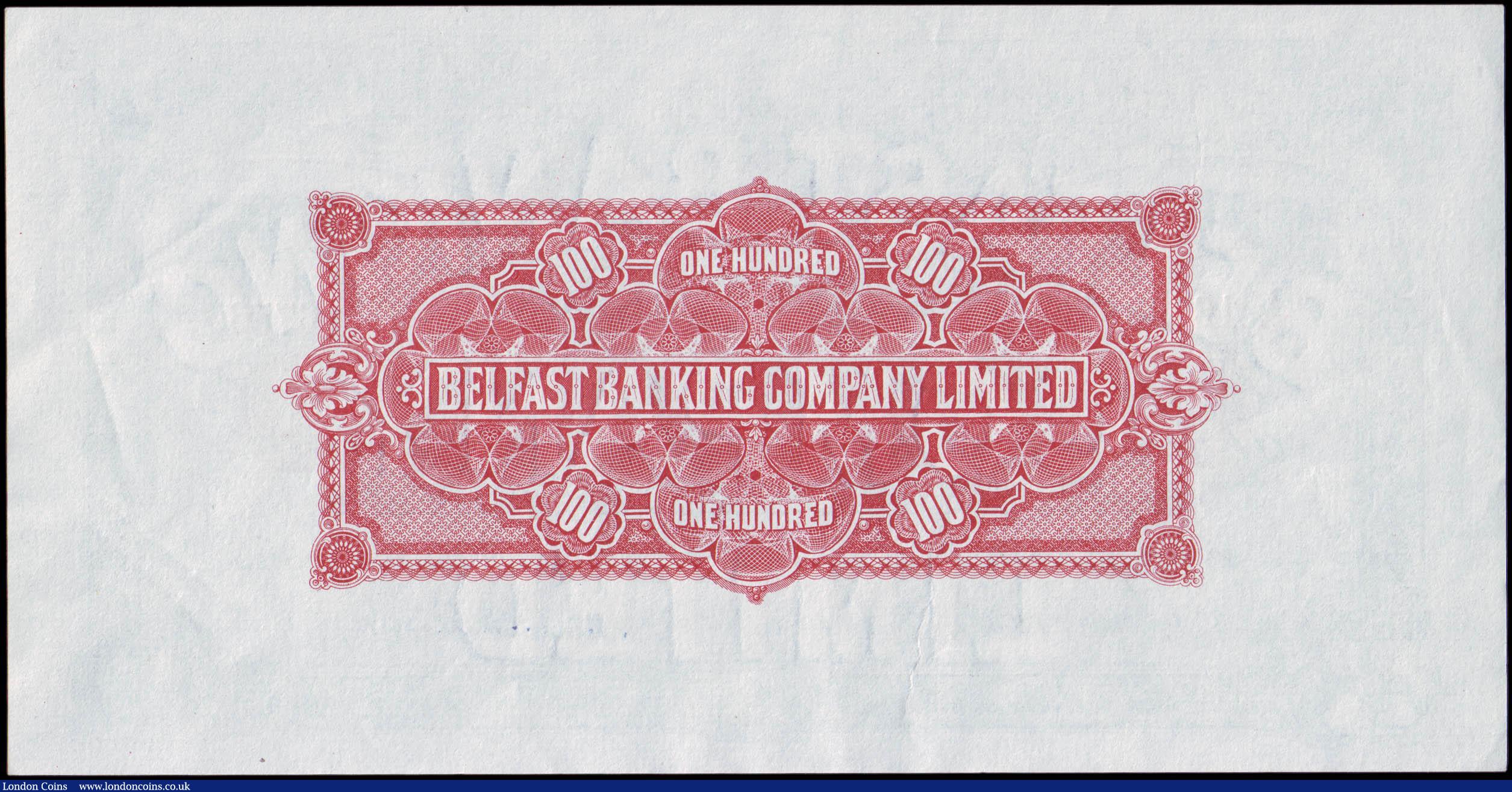 London Coins : A165 : Lot 670 : Northern Ireland Belfast Banking Company Ltd &pound;100 dated 3rd December 1963 series A.16617, Pick...