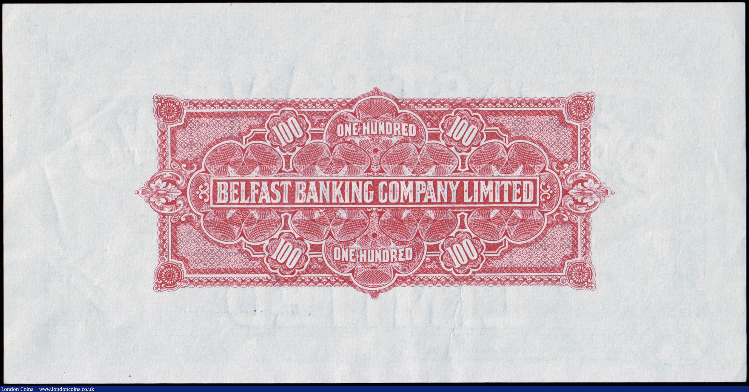 London Coins : A165 : Lot 670 : Northern Ireland Belfast Banking Company Ltd £100 dated 3rd December 1963 series A.16617, Pick...