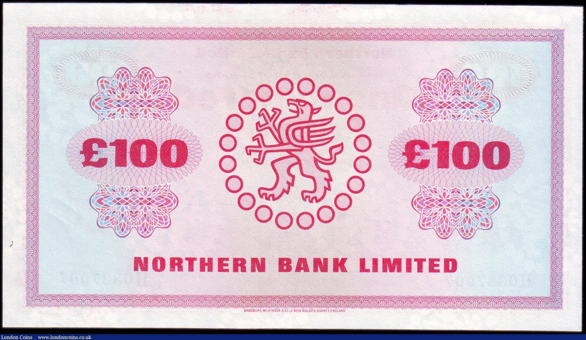 London Coins : A165 : Lot 682 : Northern Ireland Northern Bank Limited £100 dated 1st January 1980 first series H0337007 signe...