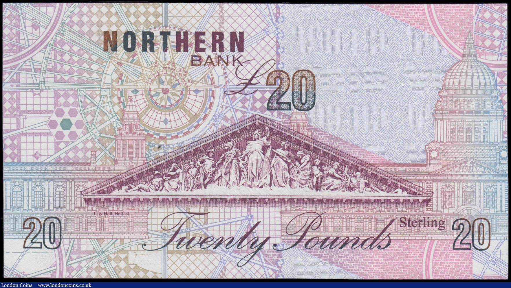 London Coins : A165 : Lot 685 : Northern Ireland Northern Bank Limited £20 dated 24 February 1997 FIRST series low number CA00...