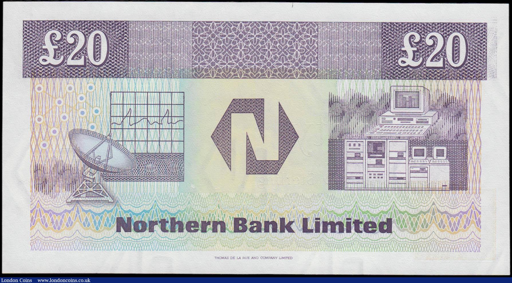 London Coins : A165 : Lot 686 : Northern Ireland Northern Bank Limited &pound;20 dated 30 August 1996 series C22863385, Pick195c, UN...