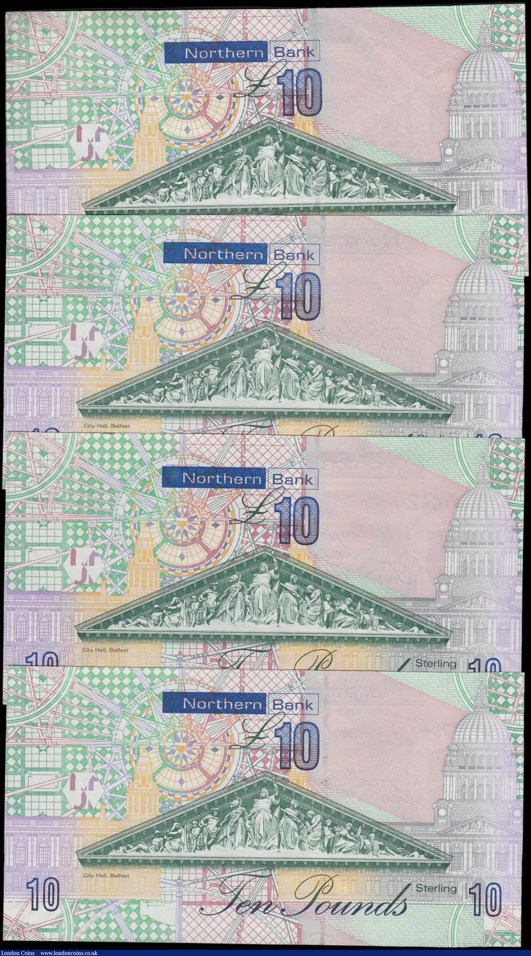 London Coins : A165 : Lot 697 : Northern Ireland Northern Bank Limited 10 Pounds Pick 210a dated 9th November 2008 signature G. Mall...