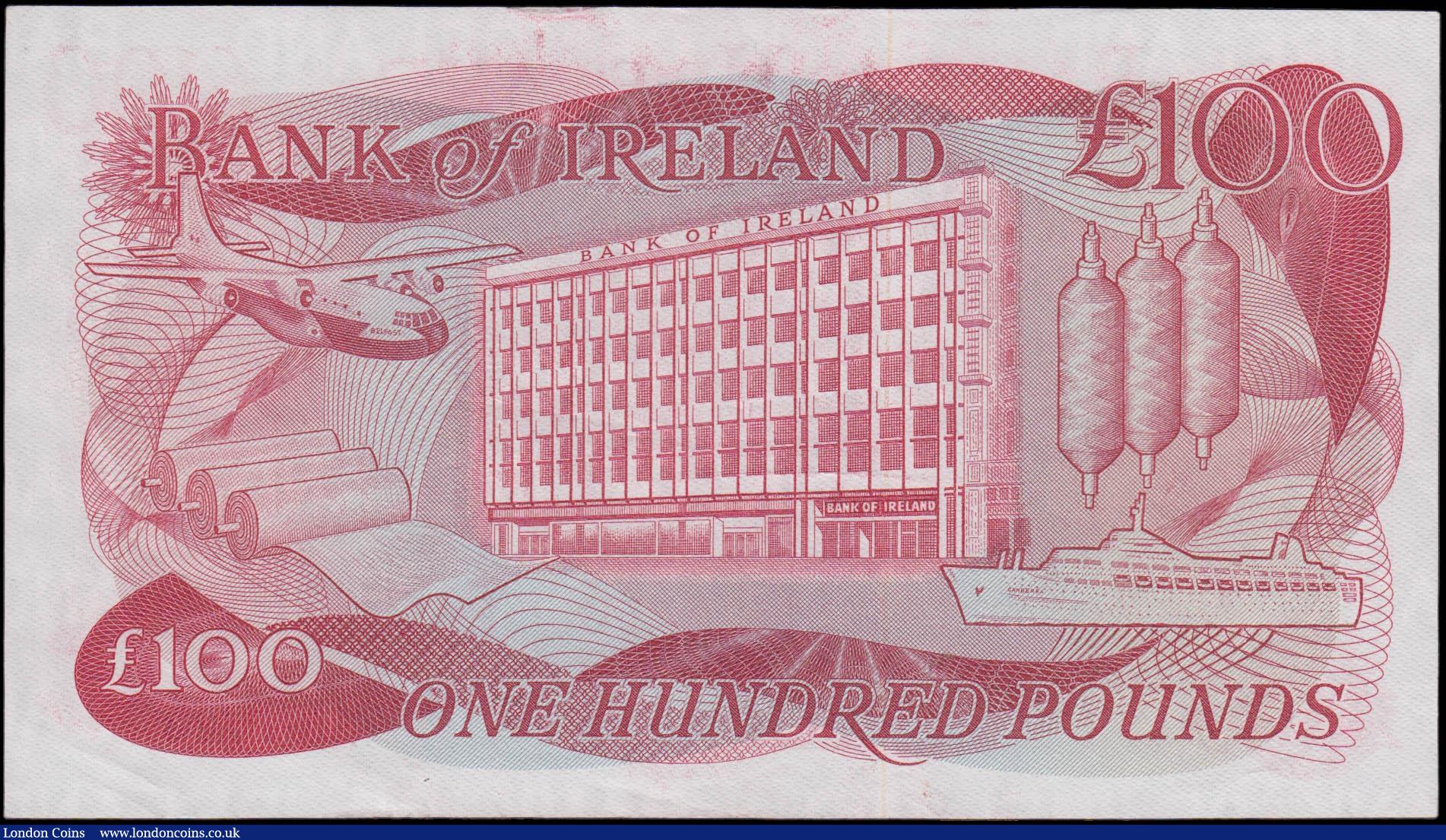 London Coins : A165 : Lot 747 : Northern Ireland, Bank of Ireland £100 issued 1983 series A067723, Harrison signature, Pick68b...