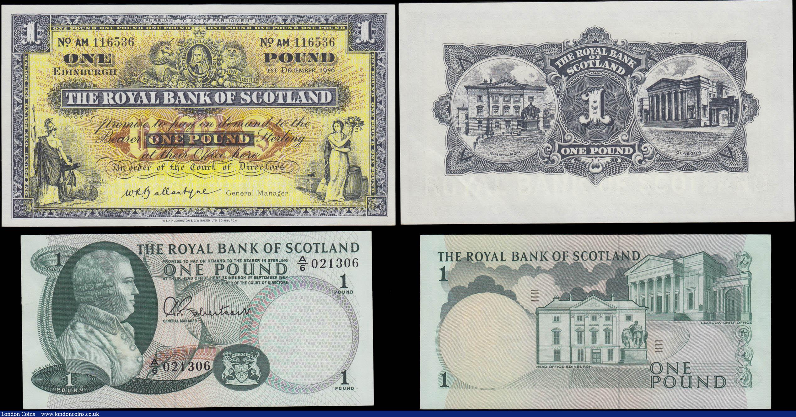 London Coins : A165 : Lot 812 : Scotland The Royal Bank of Scotland (5) includes 5 Pounds Calloway-Murphy RB 58a (2) a consecutive p...