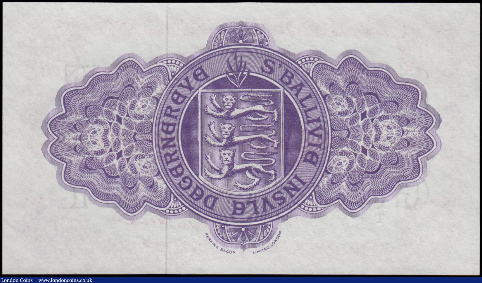 London Coins : A165 : Lot 827 : The States of Guernsey 10 Shillings Pick 42b (Banknote Yearbook GU32b) dated 1st January 1961 serial...