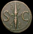 London Coins : A165 : Lot 2007 : Roman Ae As Divus Augustus (struck 34-37AD by Tiberius) Obverse: Radiate head left, DIVVS AVGVSTVS P...