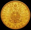 London Coins : A165 : Lot 2180 : German States - Brunswick-Wolfenbuttel 20 Marks Gold 1875A KM#1160 GVF/NEF, a scarce one-year type