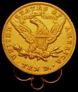 London Coins : A165 : Lot 2342 : USA Ten Dollars Gold 1894 Breen 7045 Good Fine with loop mount attached