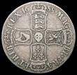 London Coins : A165 : Lot 2501 : Crown 1688 QVARTO ESC 80, Bull 746 VG/Near Fine the reverse with an II - shaped scratch in the field