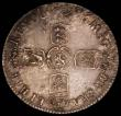London Coins : A165 : Lot 2712 : Halfcrown 1696 Small Shields, ESC 534, Bull 1014 VF toned with some adjustment lines and some old sc...
