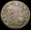 London Coins : A165 : Lot 2771 : Halfpenny 1700 Peck 699 GVLIELMS error with unbarred A's in BRITANNIA Fine all lettering bold a...