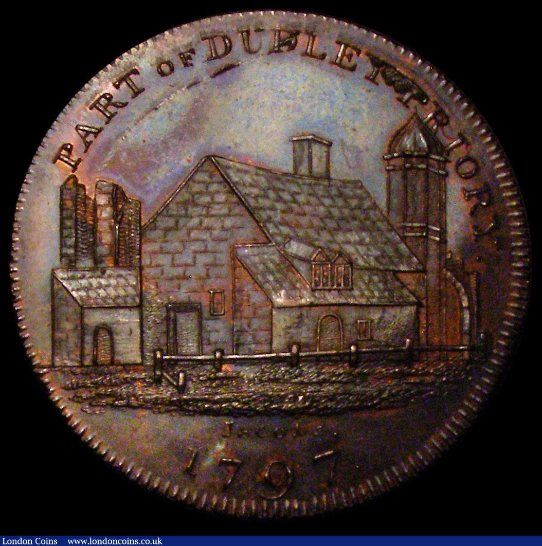 London Coins : A166 : Lot 1280 : Penny 19th Century Worcestershire - Dudley, Skidmore's 1797 DH2 Obverse: Ruins of an Ancient Bu...