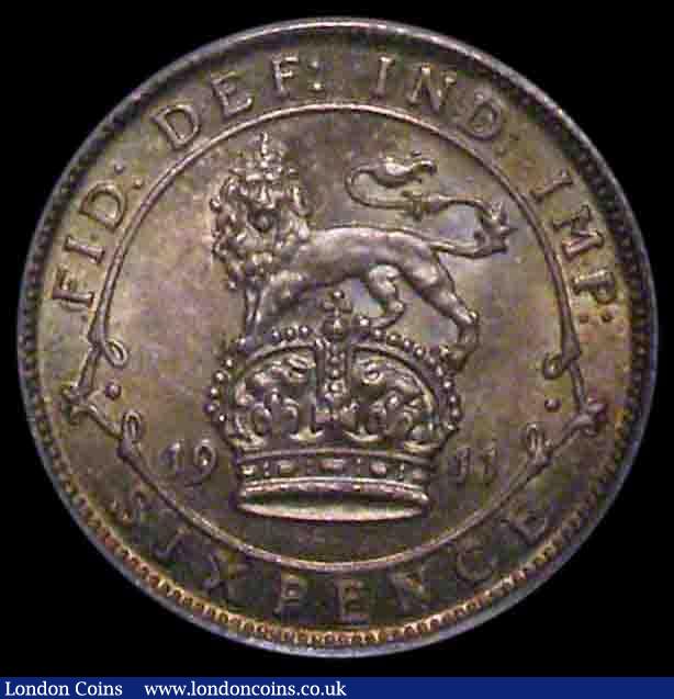 London Coins : A166 : Lot 2061 : Sixpence 1911 ESC 1795, Bull 3871, Davies 1862 Dies 2A. Obverse: I of BRITT points to a space. Rever...