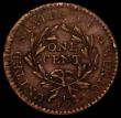 London Coins : A166 : Lot 1214 : USA Cent 1794 Head of 1794, Sheldon 42 , Obverse 18: Truncated Hair Locks, Several hair locks are cu...
