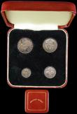 London Coins : A166 : Lot 1925 : Maundy Set 1933 ESC 2550, Bull 3994 EF to A/UNC with matching tone, the Fourpence with signs of old ...