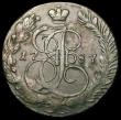London Coins : A166 : Lot 2866 : Russia 5 Kopeks 1787EM C#59.3 Good Fine with some surface marks