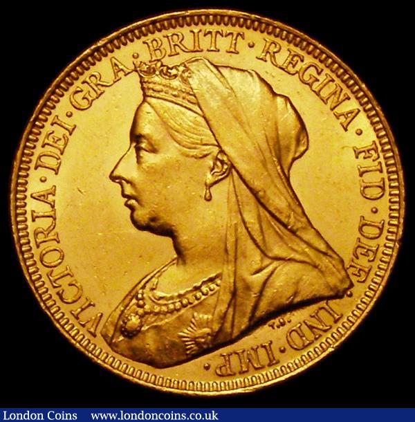 Sovereign 1895M Marsh 155 AU/GEF and almost fully lustrous with Prooflike surfaces : English Coins : Auction 167 : Lot 1103