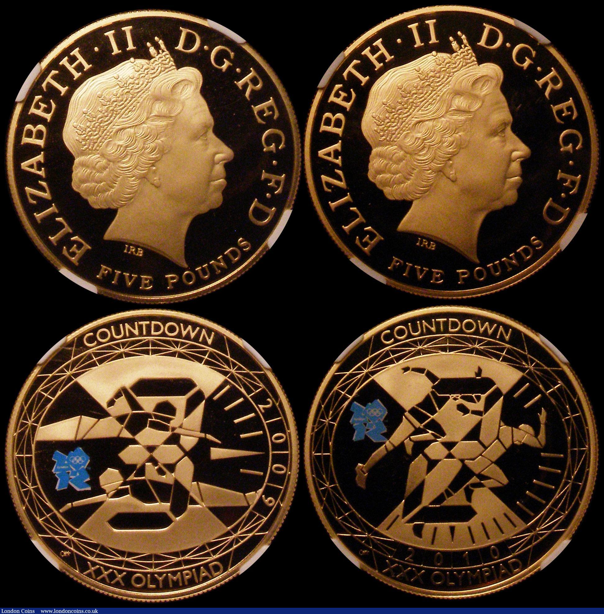 Countdown to the London Olympic Games, a 4-coin set in gold, Five Po : A167  L20 : Auction Prices