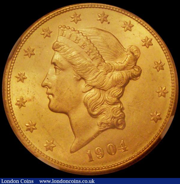 USA Twenty Dollars Gold 1904S Breen 7344 in an NGC holder and graded MS62 : World Coins : Auction 167 : Lot 2053