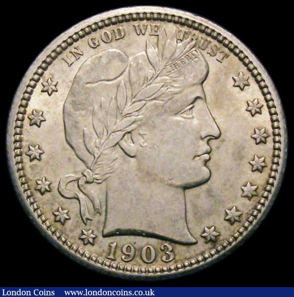 USA Quarter Dollar 1903 Breen 4175 GEF and lustrous with a hint of golden tone : World Coins : Auction 167 : Lot 2395