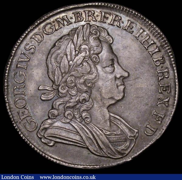 Crown 1718  8 over 6 Roses and Plumes QUINTO, ESC 111A, Bull 1542 NEF attractively toned with minor adjustment lines, Ex-London Coins Auction A155 Andrew Howells Collection, Lot 568  : English Coins : Auction 167 : Lot 464