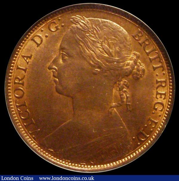 Penny 1882H Freeman 115 dies 12+N UNC with traces of lustre, in an LCGS holder and graded LCGS 80 : English Coins : Auction 167 : Lot 882