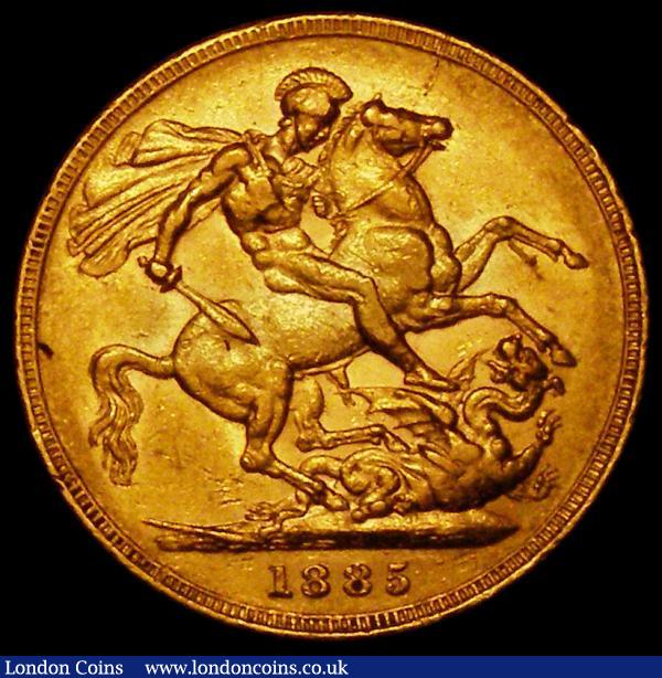 Sovereign 1885M George and the Dragon S.3857C WW complete on truncation, Horse with short tail VF : English Coins : Auction 167 : Lot 1063