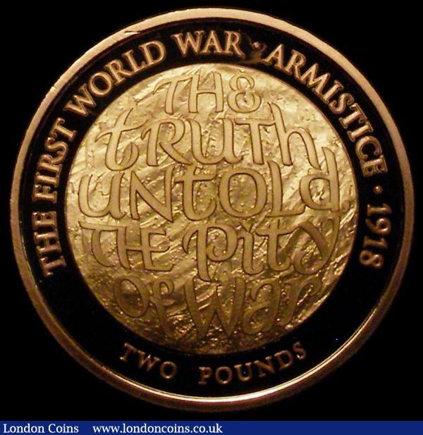 Two Pounds 2018 100th Anniversary of the First World War Armistice, Gold Proof S.K49 FDC uncased in capsule with no certificate : English Coins : Auction 167 : Lot 1271